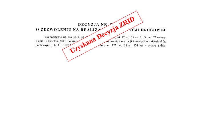 Decyzja ZRID DW689 Bielsk Podlaski – Hajnówka