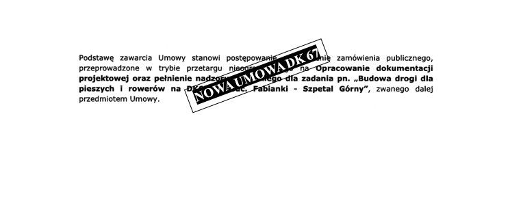 Podpisanie umowy DK 67 Fabianki – Szpetal Górny